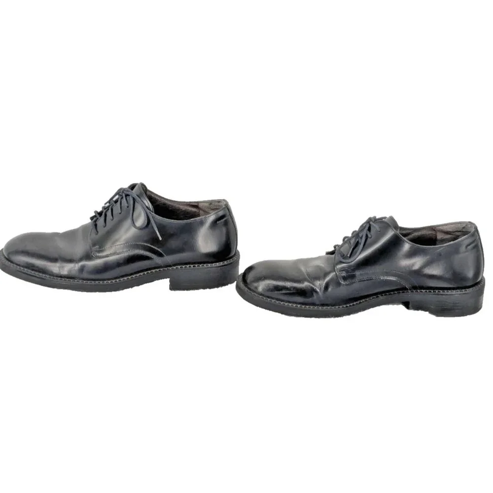 BASS Mens Black Leather Oxford Dress Shoes SIZE 10M Made in Italy Business